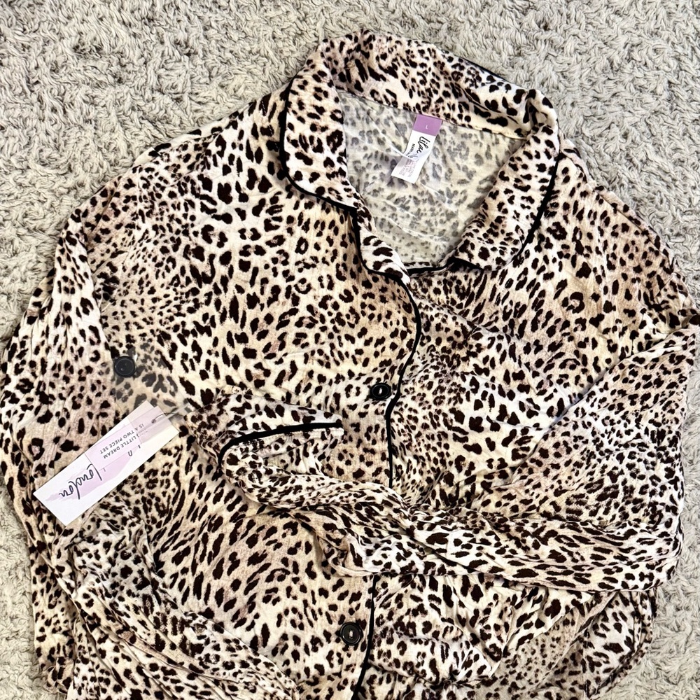 Leopard Print Pajama Set